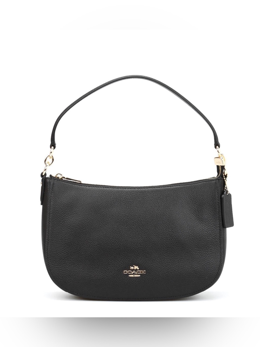 Coach Black Chelsea Hobo Pebbled Leather Shoulder Bag